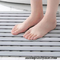 Rutschfeste PVC-Bodenmatte mit gekreuzten Streifen für Duschraum, 45 cm x 75 cm, grau, hellbraun