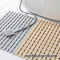 Rutschfeste PVC-Bodenmatte mit gekreuzten Streifen für Duschraum, 45 cm x 75 cm, grau, hellbraun