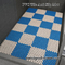 Blauer weißer Sauna-Raum-Antibeleg-Badezimmer-Boden-Matte 20CM